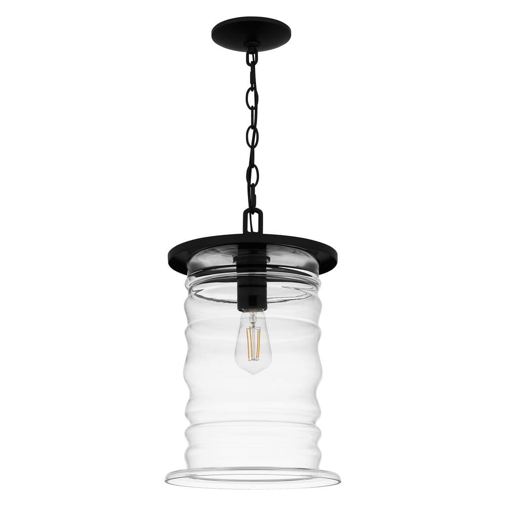 Noland Matte Black Glass Mini Pendant Light