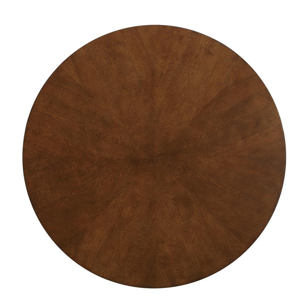 Bonito 47-inch Round Walnut Wood Dining Table