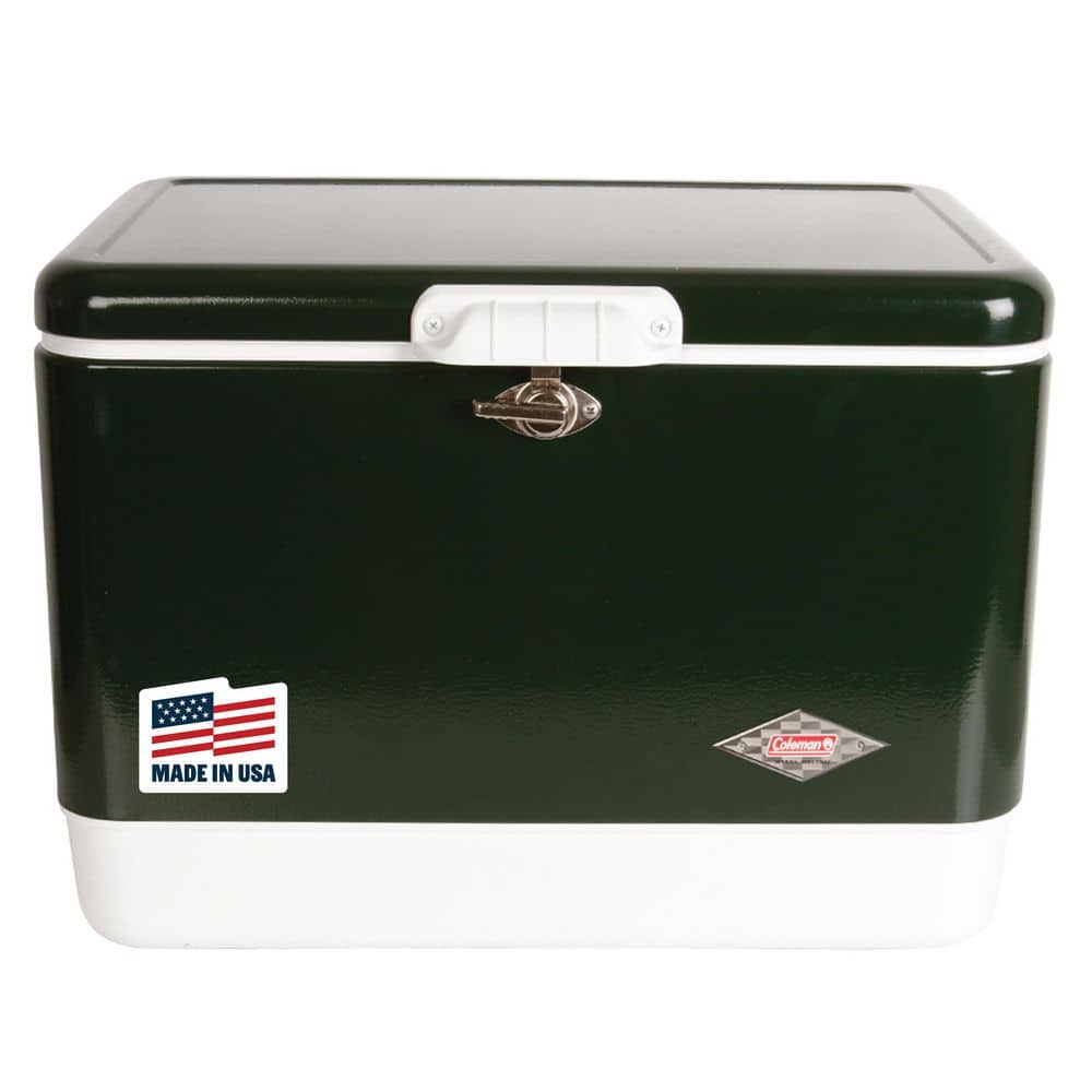 Coleman Vintage 54 qt. Steel Belted Hard Cooler, Green 3000006616