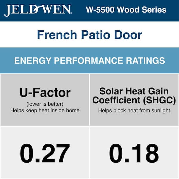 60 in. x 80 in. W-5500 White Clad Wood Left-Hand 15-Lite French Patio Door with White Paint Interior