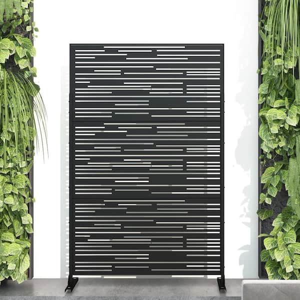 PexFix 75 in. x 48 in. Outdoor Black Decor Privacy Fence Screen