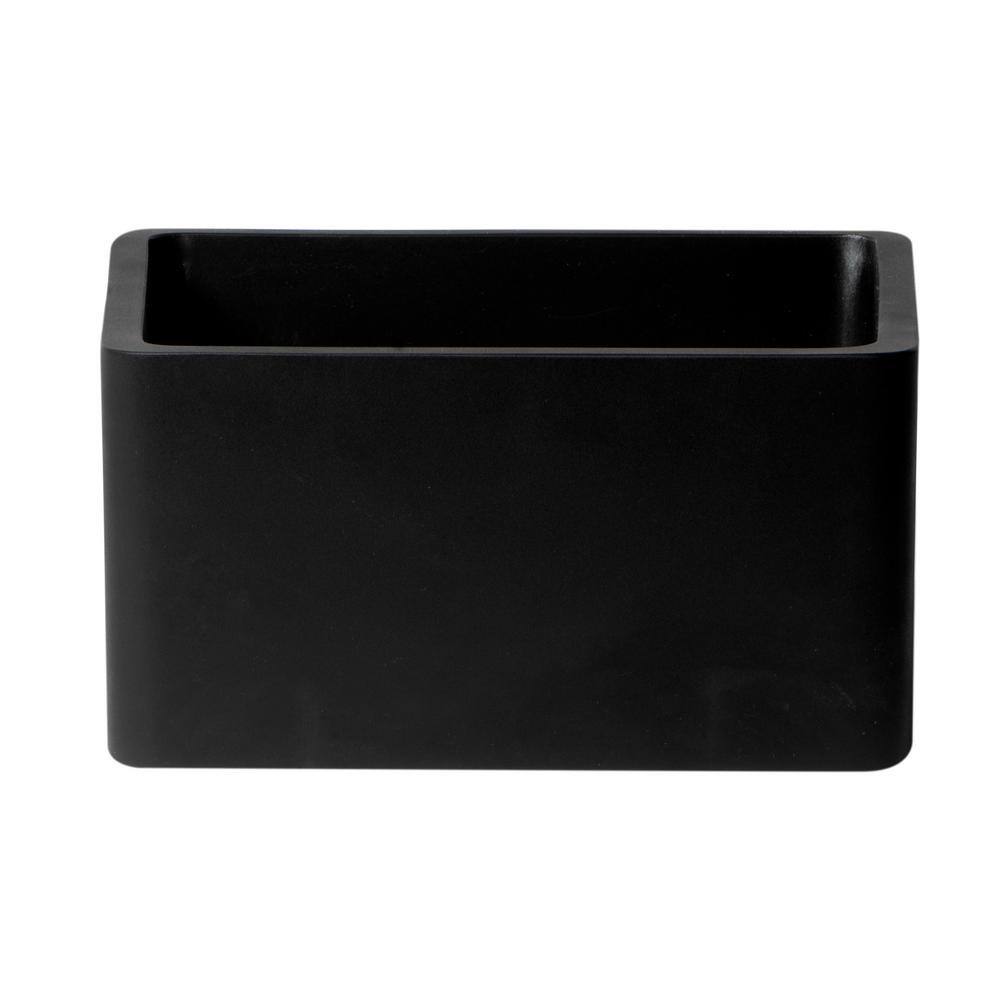Black Matte Resin Contemporary Shower Bench
