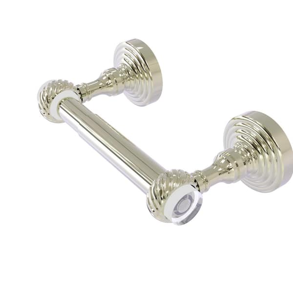 Pacific Grove 2-Post Toilet Paper Holder with Twisted Accents in Polished Nickel