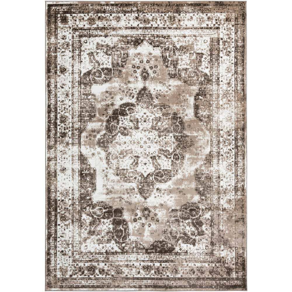 Sofia Light Brown Rectangular Synthetic Indoor Area Rug