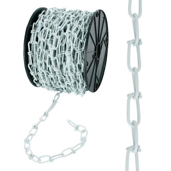 Walk Em Chain Everbilt #2/0 x 175 ft. Double Painted White Loop Chain 12010 - The ...