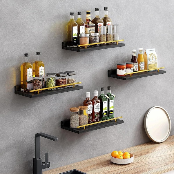 Shop Now Bullani Black & Gold Small Shelf