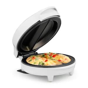 Everyday 4-Egg White and Stainless Steel 2-section Egg Cooker Omelet Maker with Non-Stick