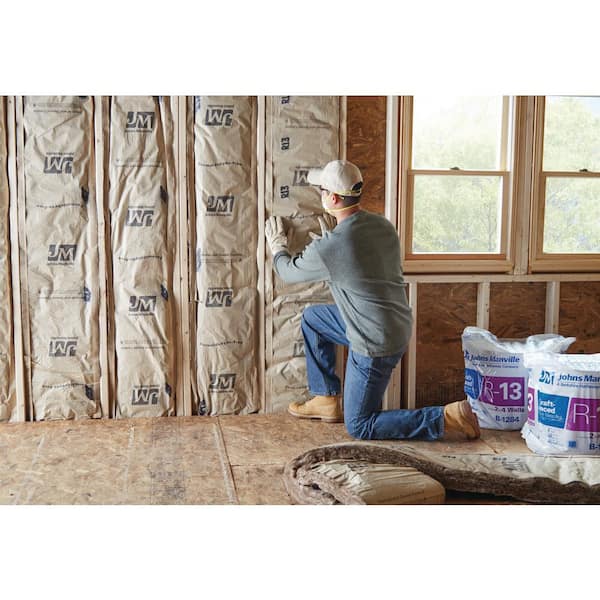 Johns Manville R-13 Kraft Faced Fiberglass Insulation Roll 15 in