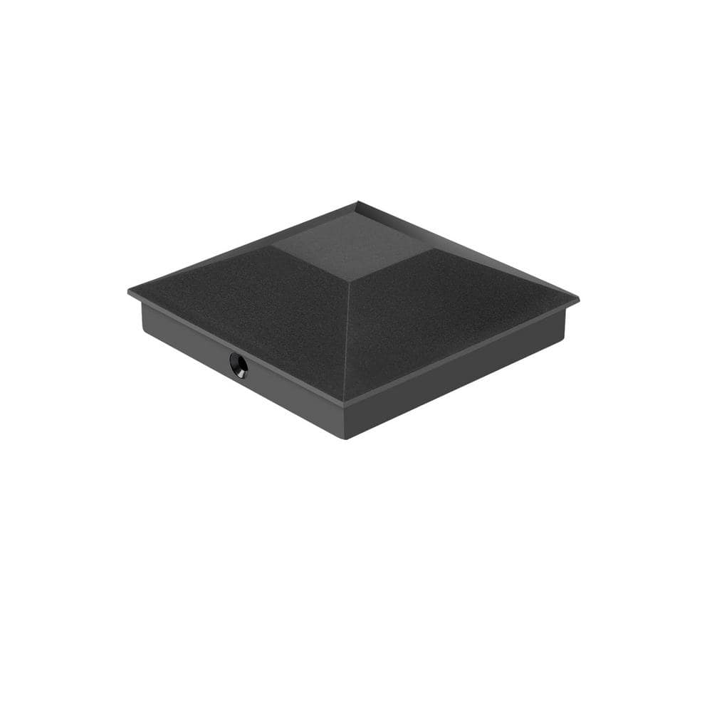 Black PP Plastic 3.5" x 3.5" Fence Post Caps, 24-Pack