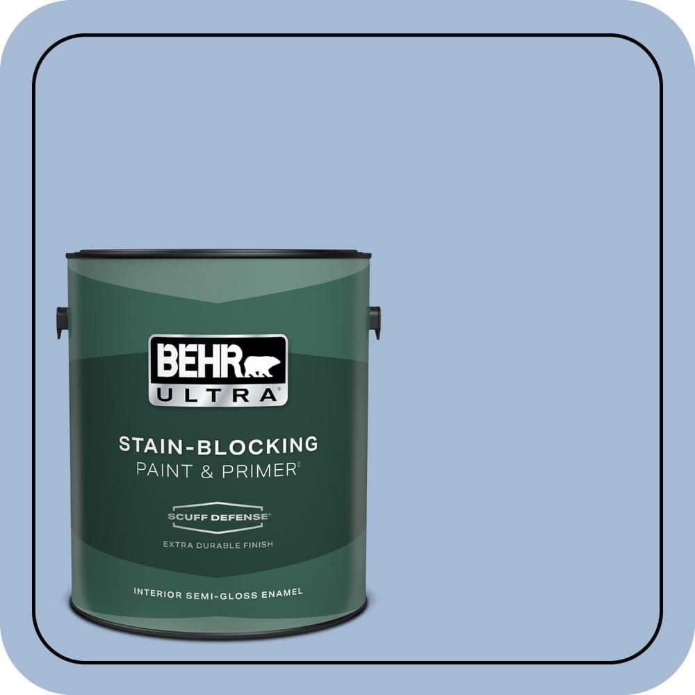 1 gal. #M530-3 Perennial Blue Extra Durable Semi-Gloss Enamel Interior Paint & Primer price history on PriceWatchPro
