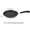 Cook N Home 10.25 in/26 cm Nonstick Heavy Gauge Crepe Pan Black