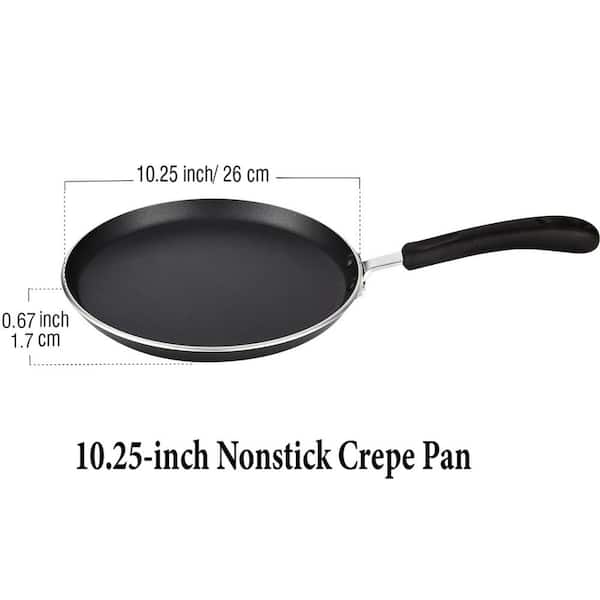 Non Stick Skillet Pan, 11 inch Nonstick Crepe Pan Dosa Pan, Die-Cast Auluminium Pancake Griddle Pan, PFOA Free Cooking Pan for Tortillas, Pancakes