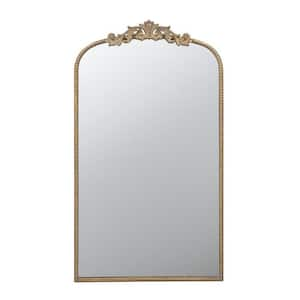 24 in. W x 41.7 in. H Wood Gold Vanity Mirror