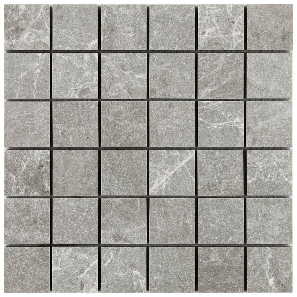 LithoTech Silver Gray 3.93 in. x 0.35 in. Matte Porcelain Mosaic Floor and Wall Tile Sample price history on PriceWatchPro