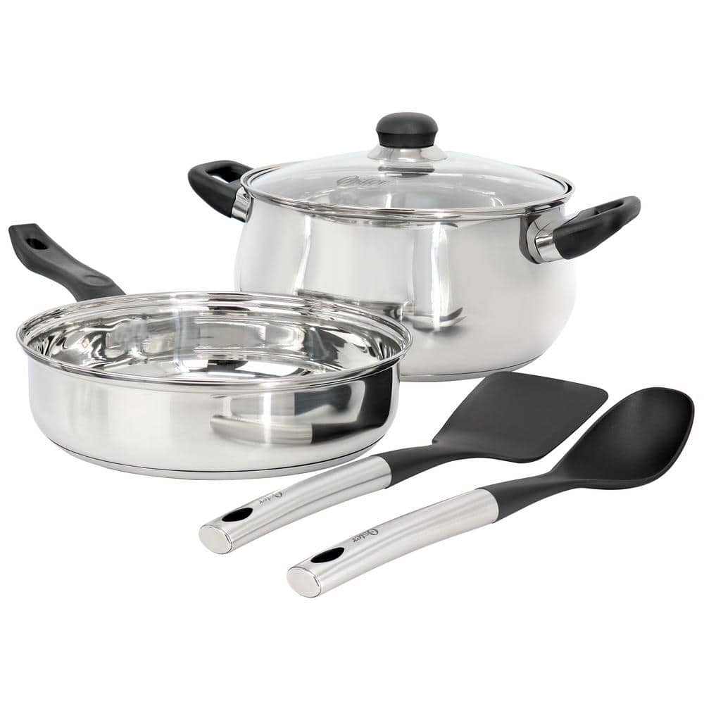 Reviews for Oster Rametto 5 Piece Belly Shaped Stainless Steel Cookware ...