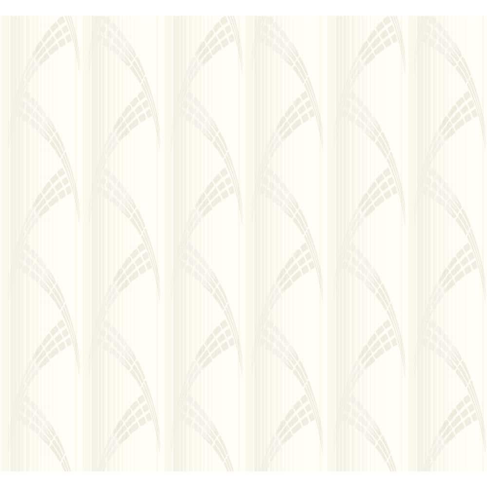 Metropolis White Geometric Nonwoven Wallpaper Roll
