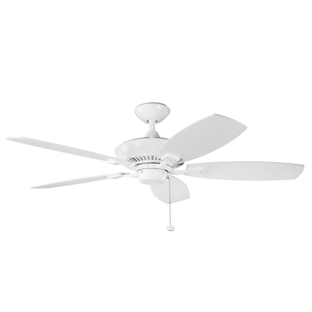 Canfield 52 in. Indoor White Downrod Mount Ceiling Fan with Pull Chain for Bedrooms or Living Rooms price history on PriceWatchPro