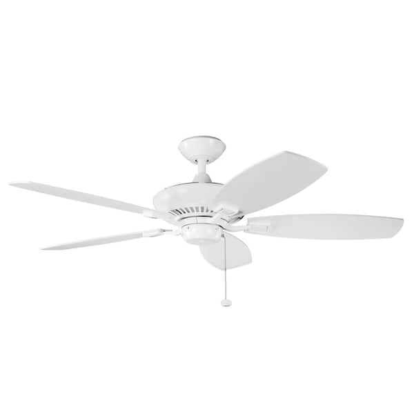 KICHLER Canfield 52 in. Indoor White Downrod Mount Ceiling Fan with Pull Chain