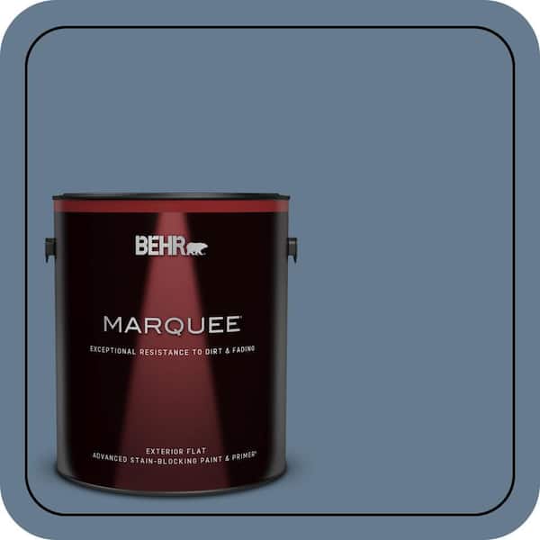 BEHR MARQUEE 1 gal. #S510-5 Skinny Jeans Flat Exterior Paint & Primer