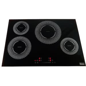 30 in. Ceramic Electric Induction Modular Cooktop in Black with 4-Elements
