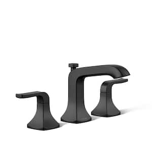 Rubicon 8 in. Widespread 2-Handle Bathroom Faucet in Matte Black (Valve Included)
