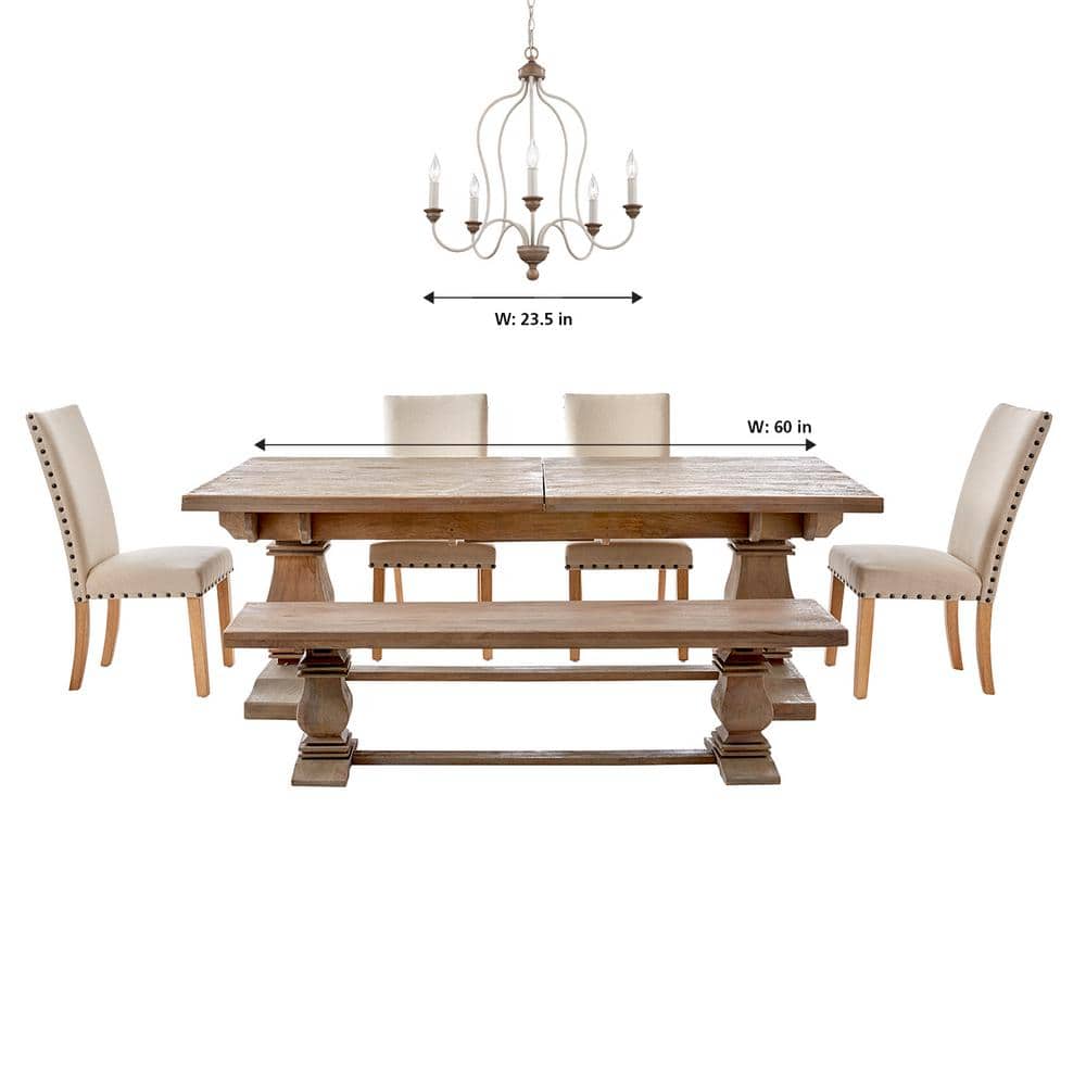 Colonial Farmhouse 9-Light Chandelier in Dark Weathered Zinc and Oak