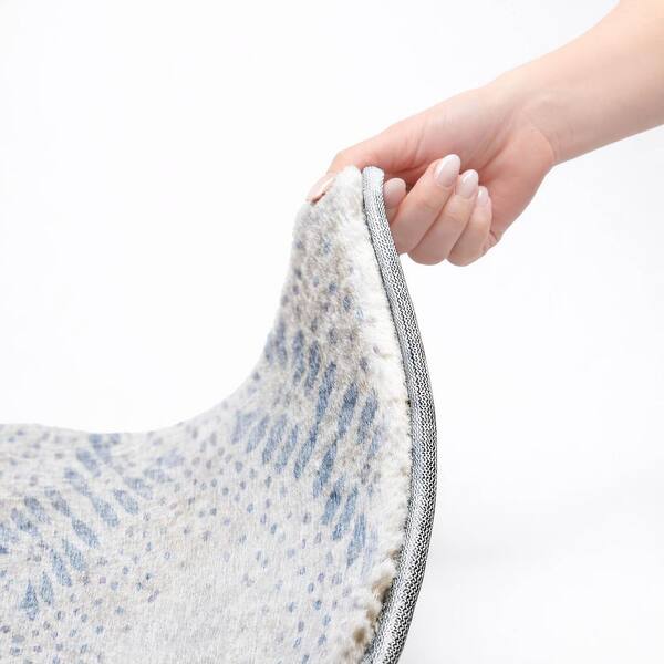 Dream Shag Premium Machine Washable Abstract ADS778 Blue 10 ft. x 14 ft. Area Rug