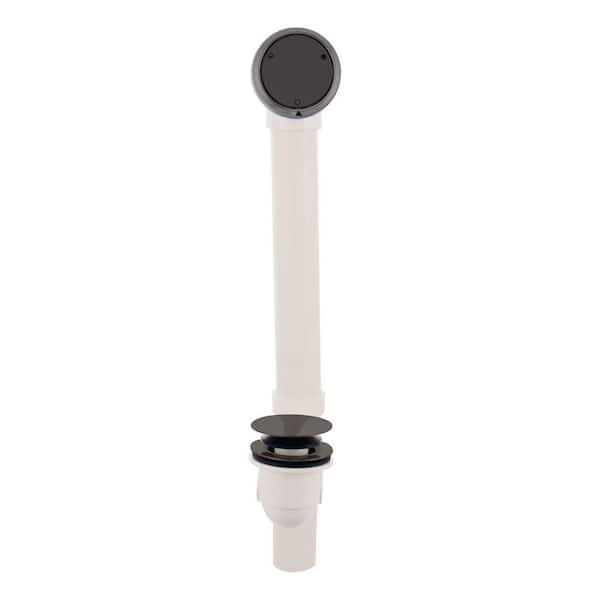 Westbrass Bath Waste & Overflow with Patented Deep Soak Cover and Tip-Toe Drain Trim - Sch. 40 PVC, Oil Rubbed Bronze