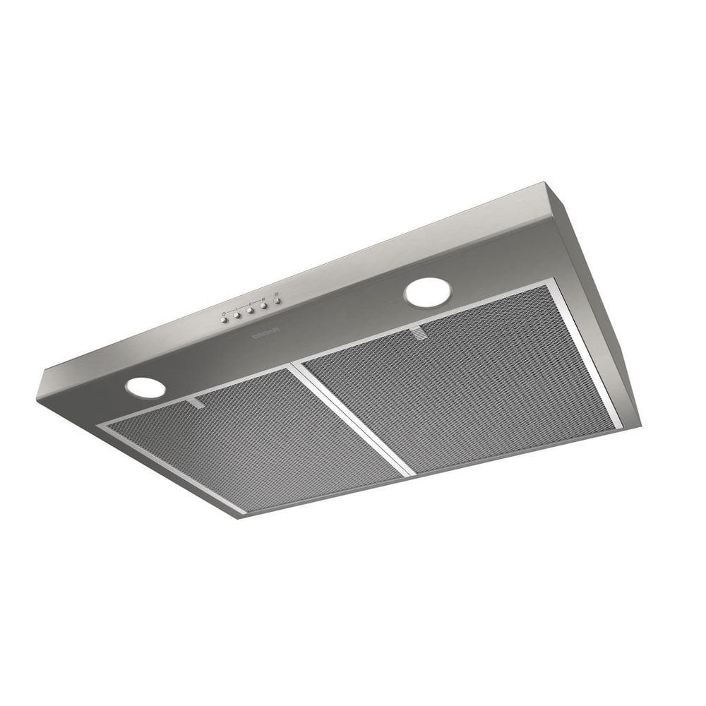 Broan 30" Stainless Steel Convertible Under Cabinet Range Hood with LED Lights