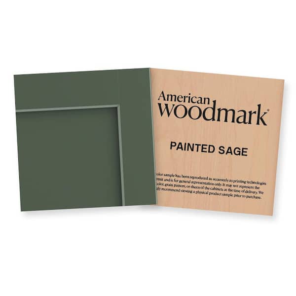 American Woodmark 3-3/4-in. W x 3-3/4-in. D Finish Chip Cabinet Color Sample in Painted Sage