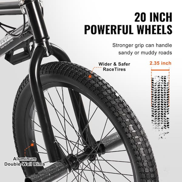 VEVOR BMX Bike, 24-In. Wheel Freestyle Bike, BMX Race Bike