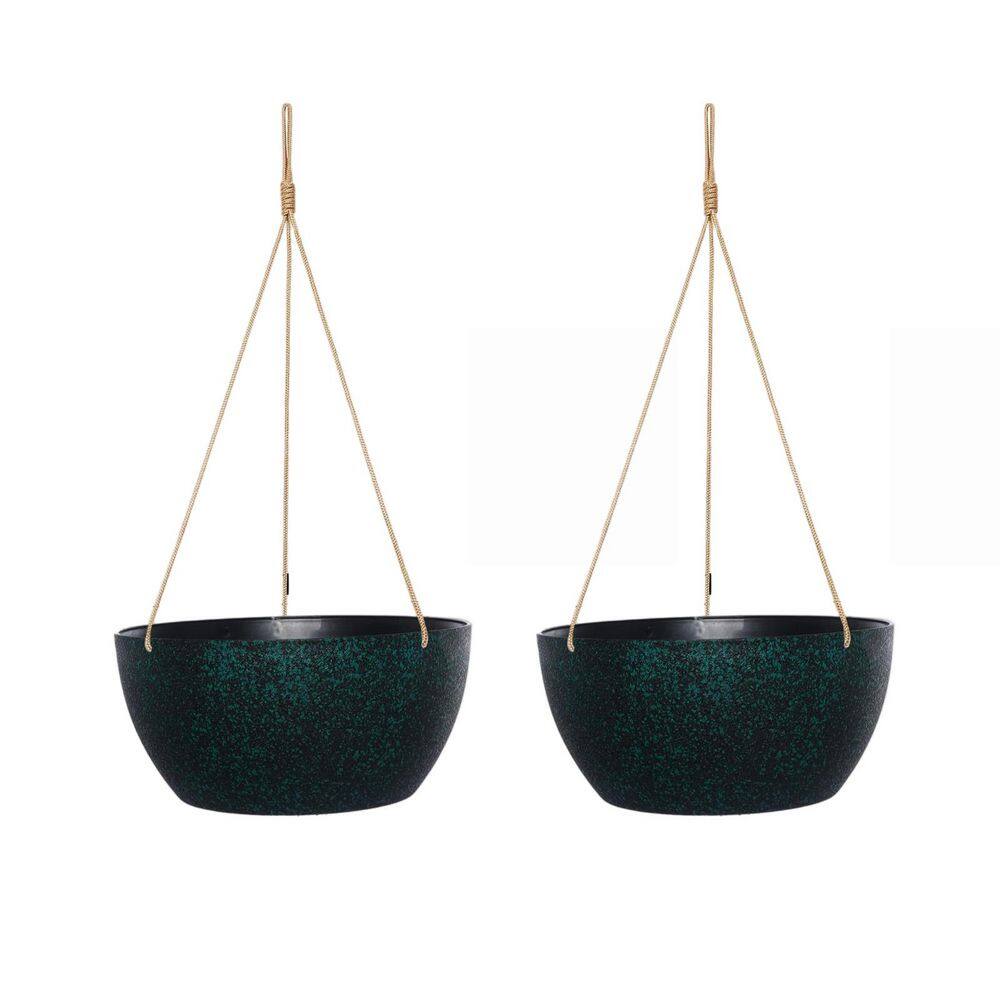 2 Pack Large 13 in Black Speckles Polypropylene Hanging Basket, Plastic Hanging Basket Pots for Outdoor Plants Flowers price history on PriceWatchPro