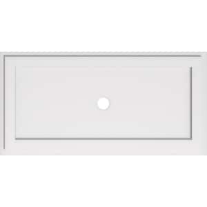 34 in. W x 17 in. H x 2 in. ID x 1 in. P Rectangle Architectural Grade PVC Contemporary Ceiling Medallion