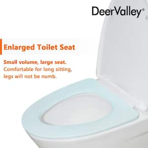 12 in. Rough in Size 1-Piece 1.28 GPF Single Flush Elongated Toilet in White Seat Included