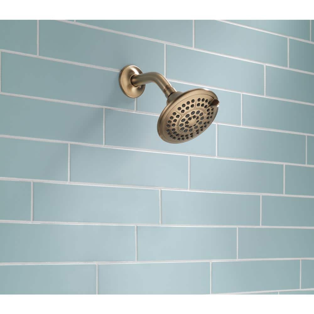 Champagne Bronze 5-Setting Wall Mounted Raincan Shower Head