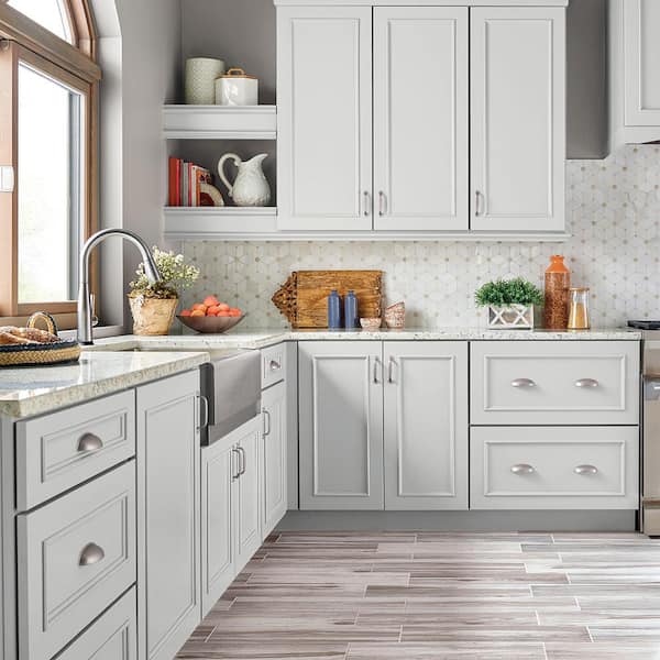 1 gal. #BL-W15 Frost Semi-Gloss Enamel Interior/Exterior Cabinet, Door & Trim Paint