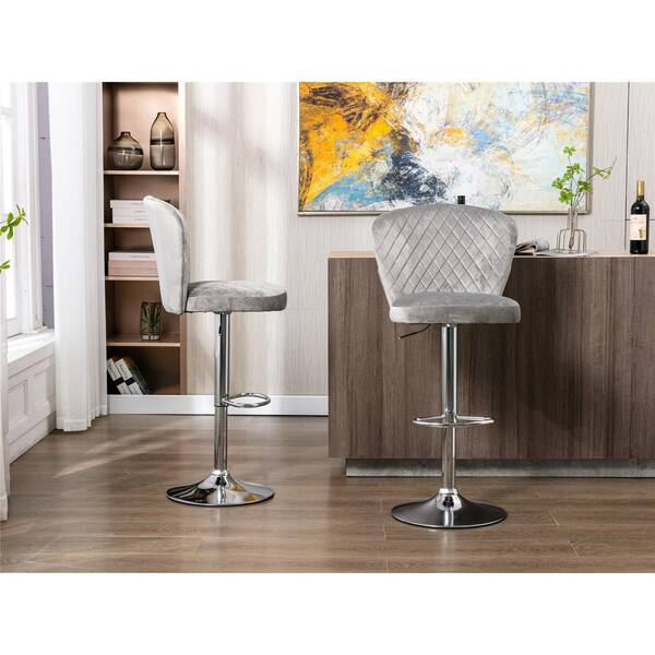 gray stools with back