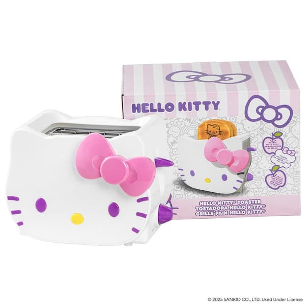 Uncanny Brands Hello Kitty 3D White 2 slice Deluxe Toaster TSTE