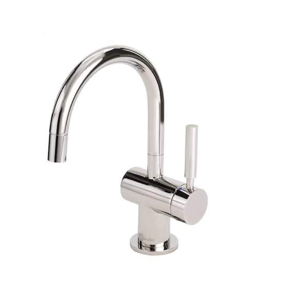 InSinkErator Indulge Modern Series 1-Handle 9.25 in. Faucet for Instant Hot & Cold Water Dispenser in Polished Nickel
