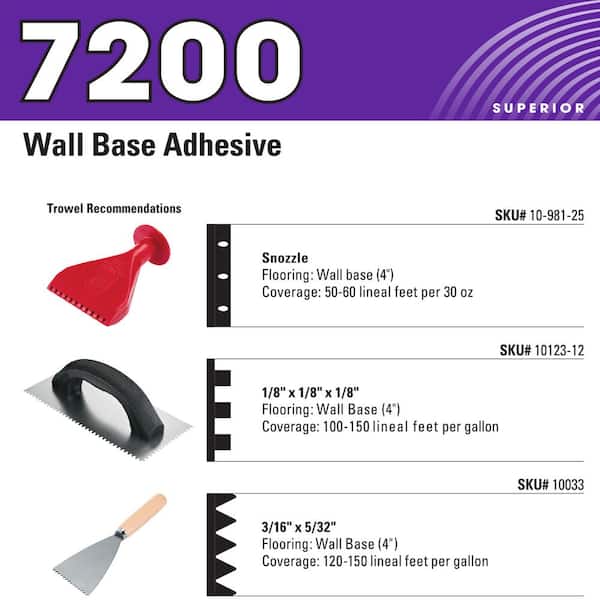 ROBERTS 30 fl. oz. Wall and Cove Base Adhesive in Cartridge Tube 7200-30C -  The Home Depot