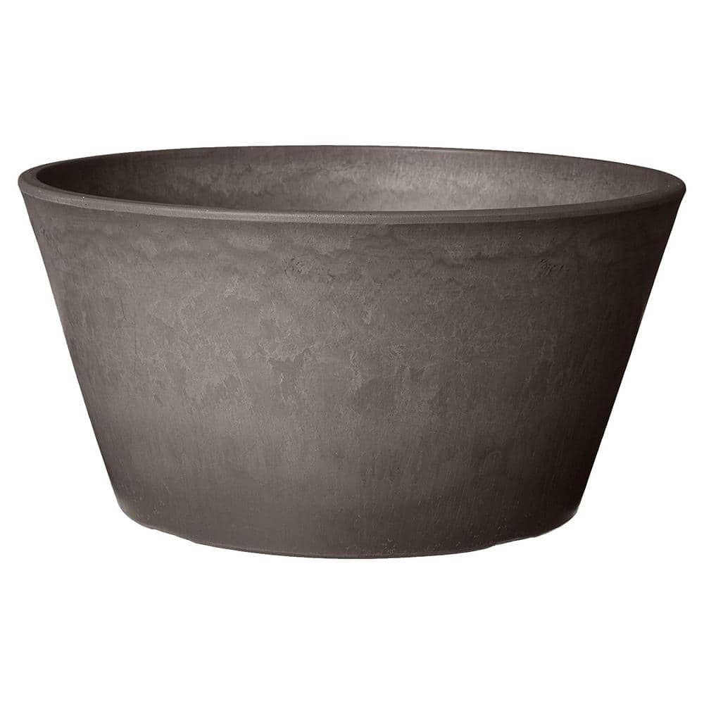 Sleek 10 in. x 5 in. Dark Charcoal PSW Bulb Pan Pot