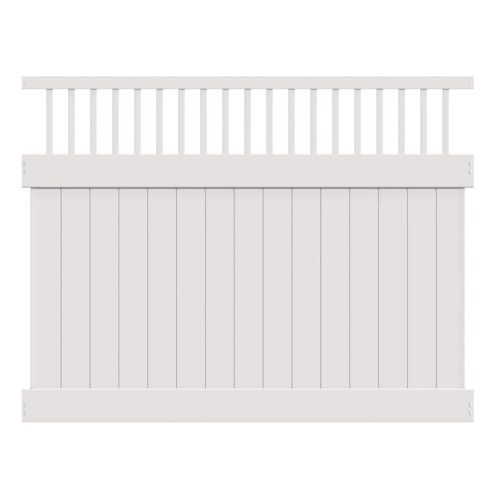 Rainier 6 ft. x 8 ft. White Closed Picket Top Vinyl Fence Panel price history on PriceWatchPro