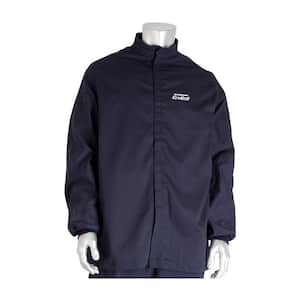 Men's 2X-Large Navy Cotton/Nylon AR/FR Dual Certified Jacket with 2-Pockets, 40 Cal/sq. cm