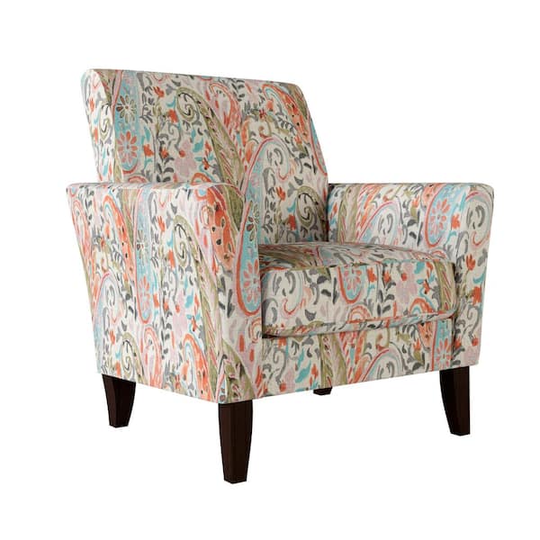 orange paisley chair