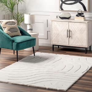 Camari White Doormat 3 ft. x 5 ft. Solid Area Rug