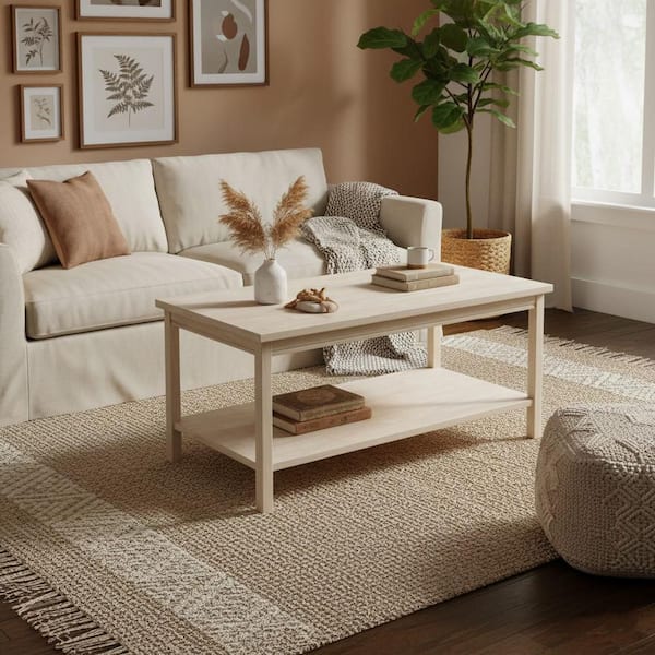 International Concepts Portman 36 in. Unfinished Rectangle Wood Top Coffee Table