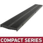 Compact Series Black Replacement Grate to suit 5.4 in. W x 3.2 in. D x 39.4 in. L Trench and Channel Drain