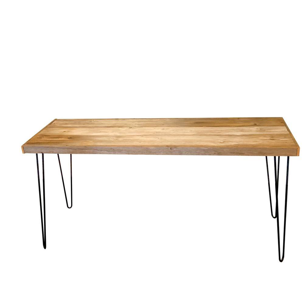 Del Hutson Designs Hairpin 58 in. Brown Rectangle Wood Console Table  DHD5362nat - The Home Depot