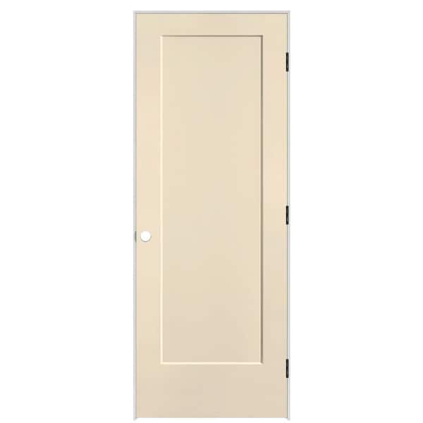 Masonite 30 in. x 80 in. 1-Panel Lincoln Park Left-Hand Solid Core Golden Haystack Molded Composite Single Prehung Interior Door
