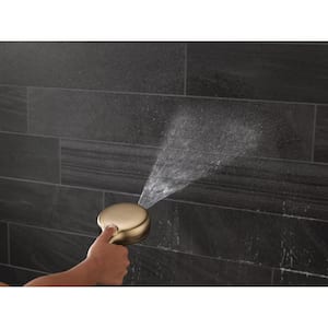 7-Spray Patterns 4.5 in. Wall Mount Handheld Shower Head 1.75 GPM with Slide Bar and Cleaning Spray in Champagne Bronze